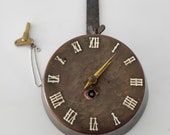 Saucepan Wall Copper Clock, Home Living Decor Copper Handcrafted, Farmhouse Decor, Wind Up Clock