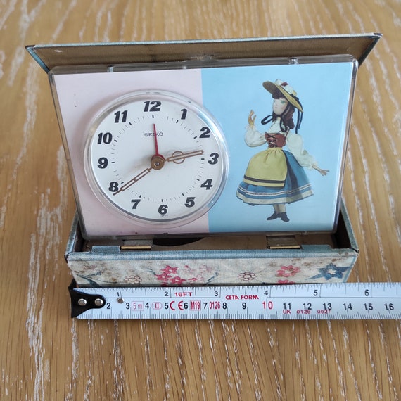 Seiko Puppet Wind-up 1970's Alarm Clock in Book Case - Etsy