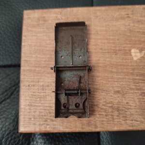 Mini Mouse Trap, Animal Catcher, Vintage Hunting Decor, Rusty Metal, Hunting Ornament, Primitive Trap,