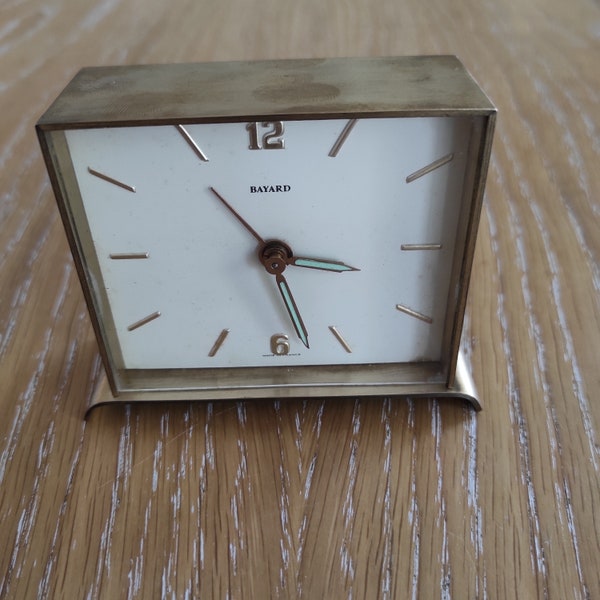 Bayard Alarm Clock, Watch Collectibles , Desk Clock, Tabletop clock, Wind up mechanical