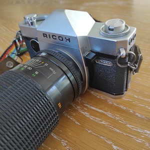 Vintage Ricoh TLS Camera, Sigma Zoom 3.5 4.5 F 70 250 mm