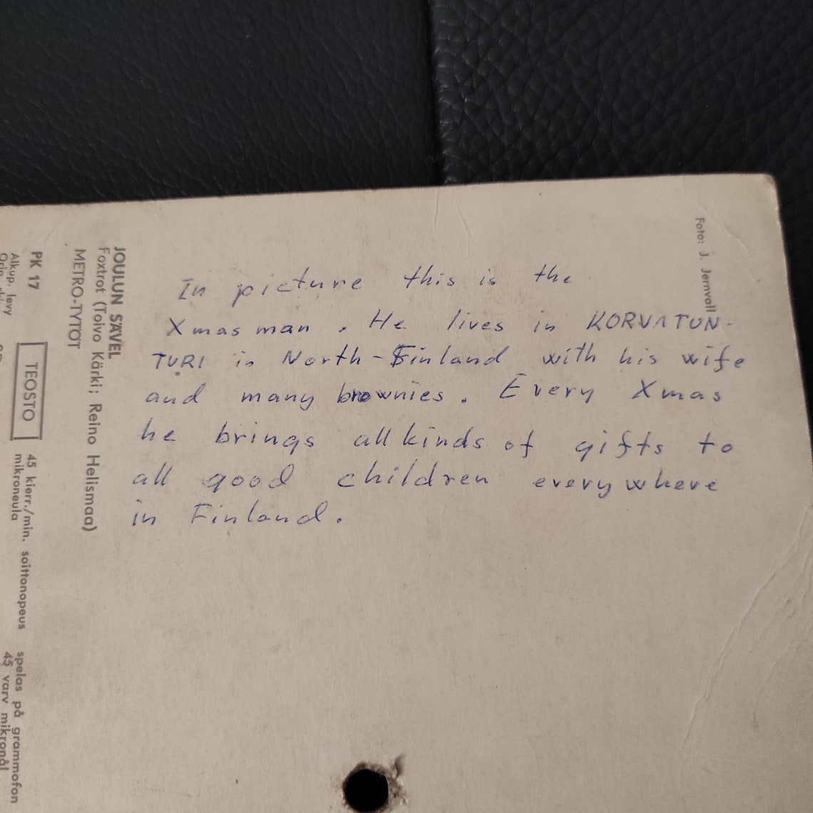 Vinyl Postcard Postcard Record 45 Records New Year Card Etsy