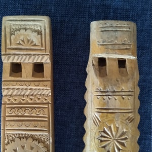 Vintage handcrafted  flutes, end blown flute, shepherd&#39;s pipe, Woodwinds,wooden carved