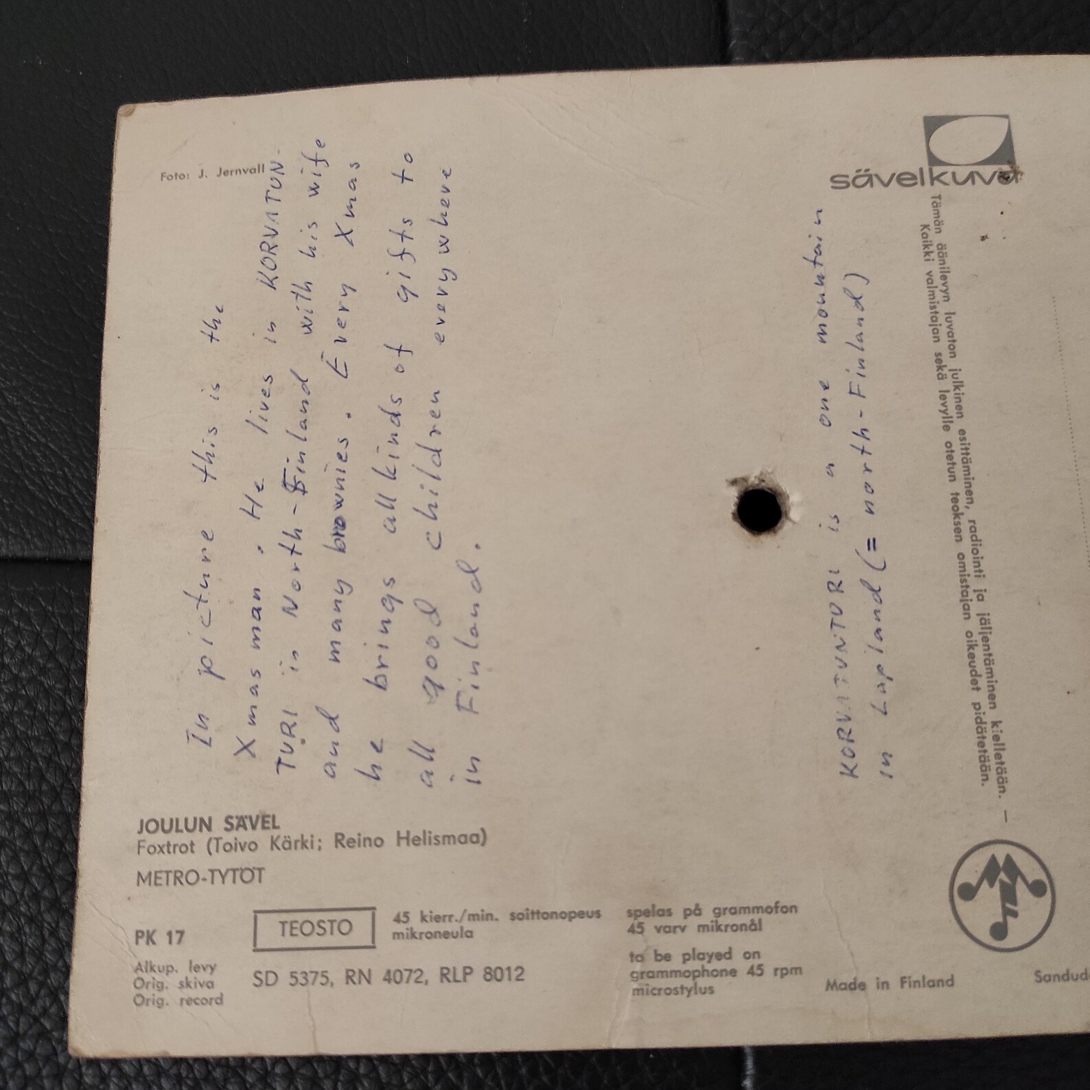 Vinyl Postcard Postcard Record 45 Records New Year Card Etsy