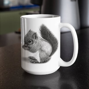 Red Squirrel Gift, Squirrel Mug, Squirrel Lover Gift, Squirrel Gift For Her, Valentines Gift, Birthday Present, Zookeeper Gift, 11oz Ceramic