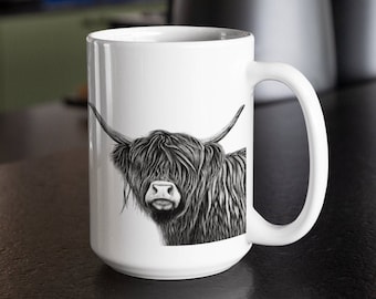 Highland Cow Mug, Highland Cow Gift, Cow Lover Gift Mug, Scotland Gifts, Highland Coo, Mug, Cow Gifts, Cow, Valentines Present, Coffee Mug,