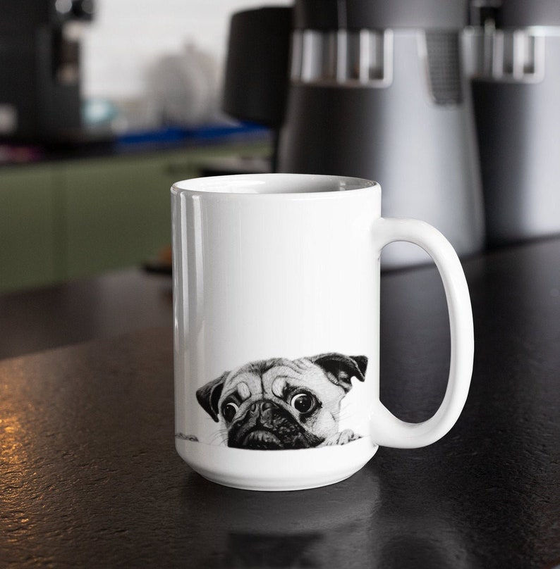 Cute Pug Mug, Pug Gift, Dogs Gifts, for Her, BFF, Kids Valentine Gift