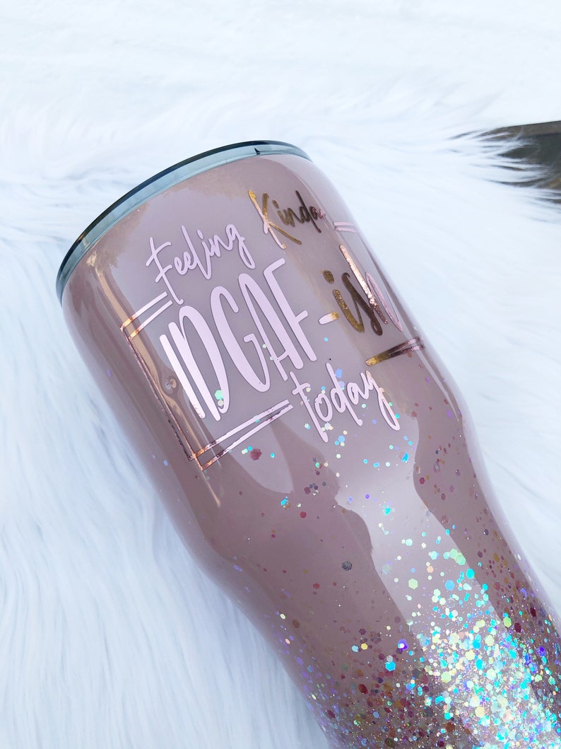 Rose Gold Glitter Tumbler Rose Gold YETI Personalized Etsy
