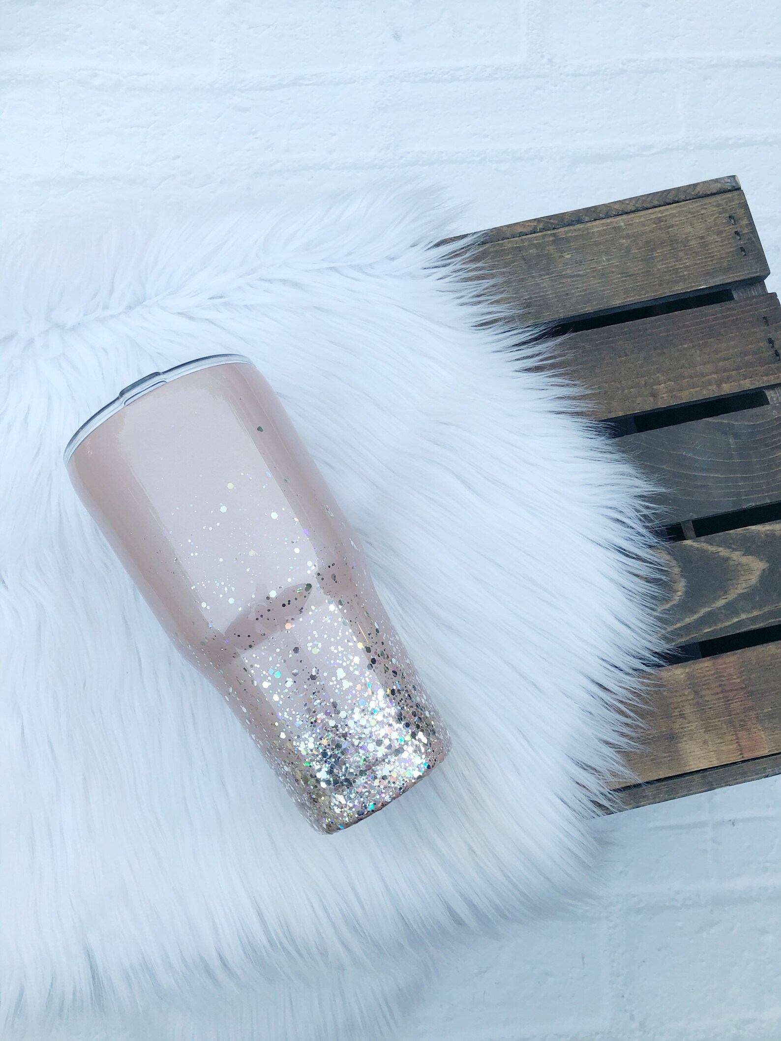 Rose Gold Glitter Tumbler Rose Gold YETI Personalized Etsy