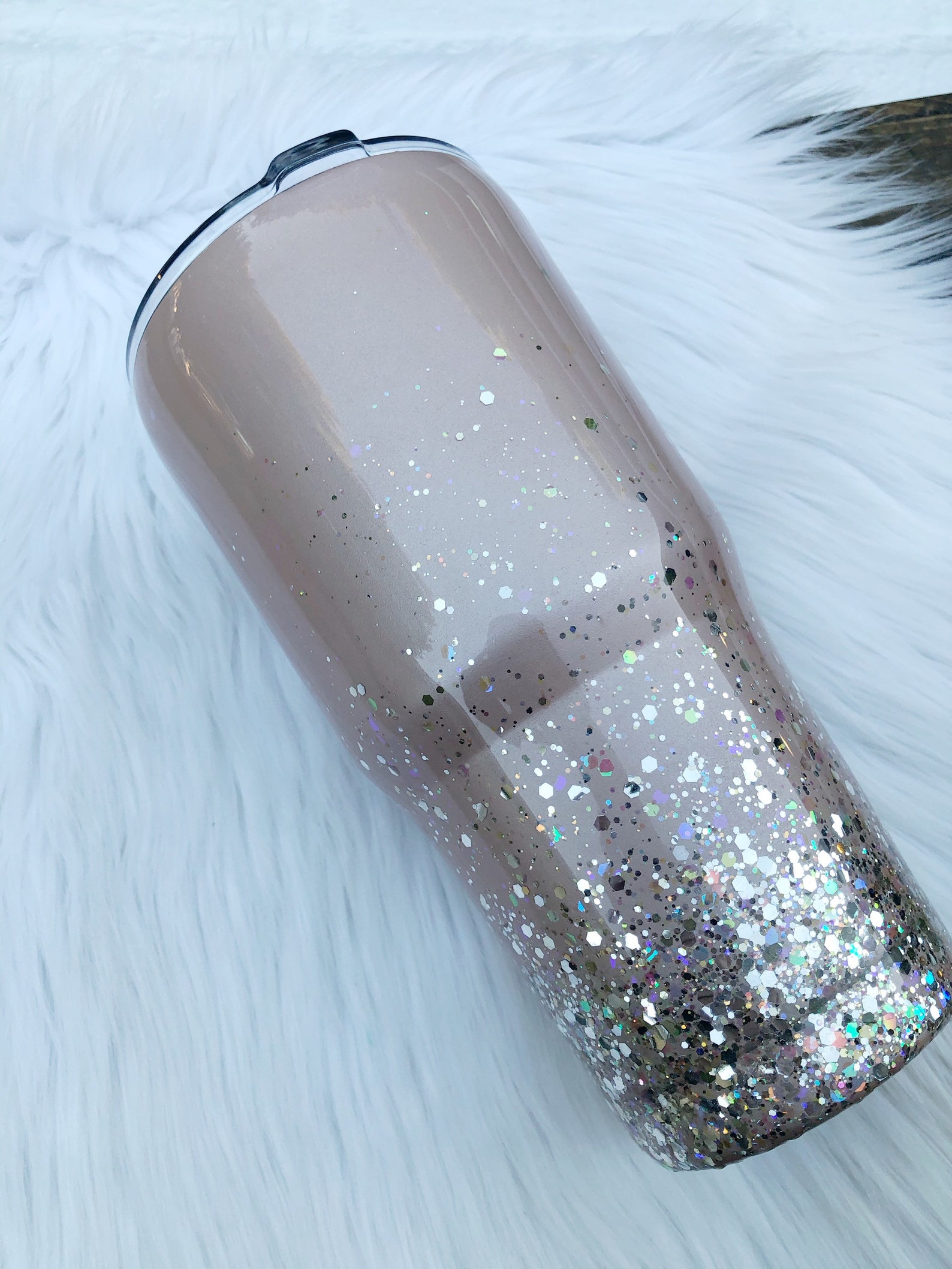 Rose Gold Glitter Tumbler Rose Gold YETI Personalized Etsy