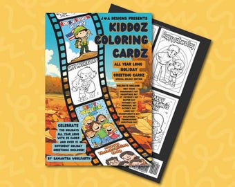Holiday Coloring Cards for Kids All Year Long (25 Page Coloring Book)