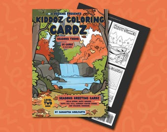 Seasons Greeting Coloring Book for Kids (25 Cards Included)
