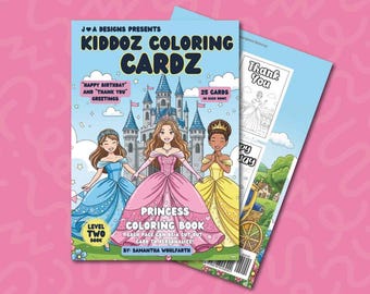 Princesses Coloring Book for Kids (25 Cards Included)
