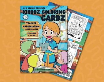 Coloring Cards for Teachers from Kids (25 Page Coloring Book)