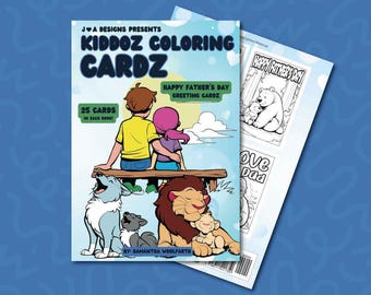 Coloring Cards for Fathers from Kids (25 Page Coloring Book)