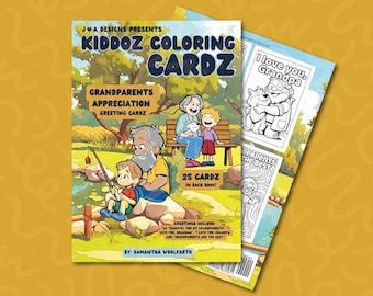 Coloring Cards for Grandparents from Kids (25 Page Coloring Book)