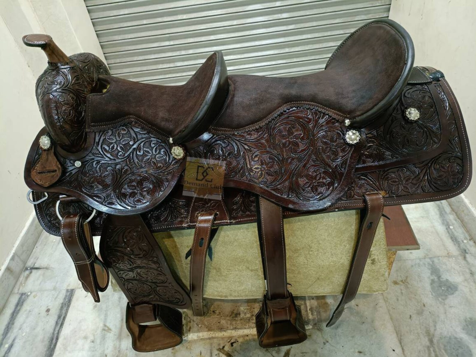 Double Seat Western Horse Leather Saddle All Size Free Etsy UK