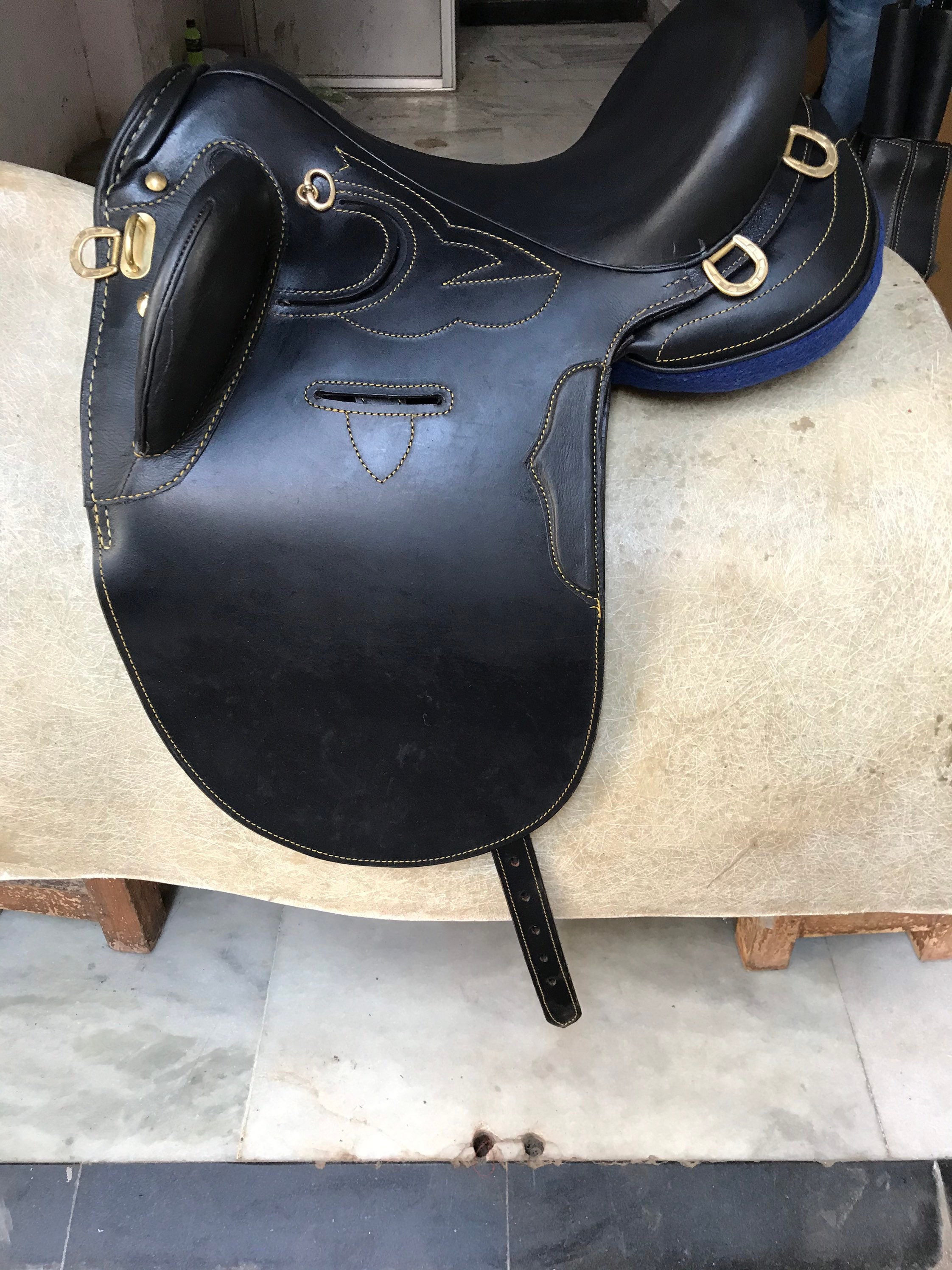 Leather Australian Stock Saddle Black Complete Set 14 inch Etsy