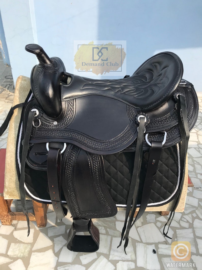 Premium Leather Western Racing Horse Saddle Gaited Bars Padded Etsy