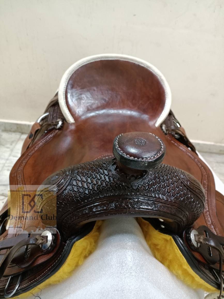 Western Braun Leder Handgeschnitzt Roper Ranch Sattel 14 | Etsy