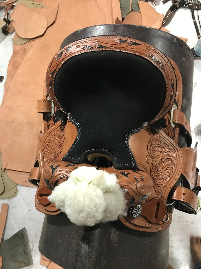 Premium Leather Western Racing Horse Saddle Gaited Bars Padded Etsy