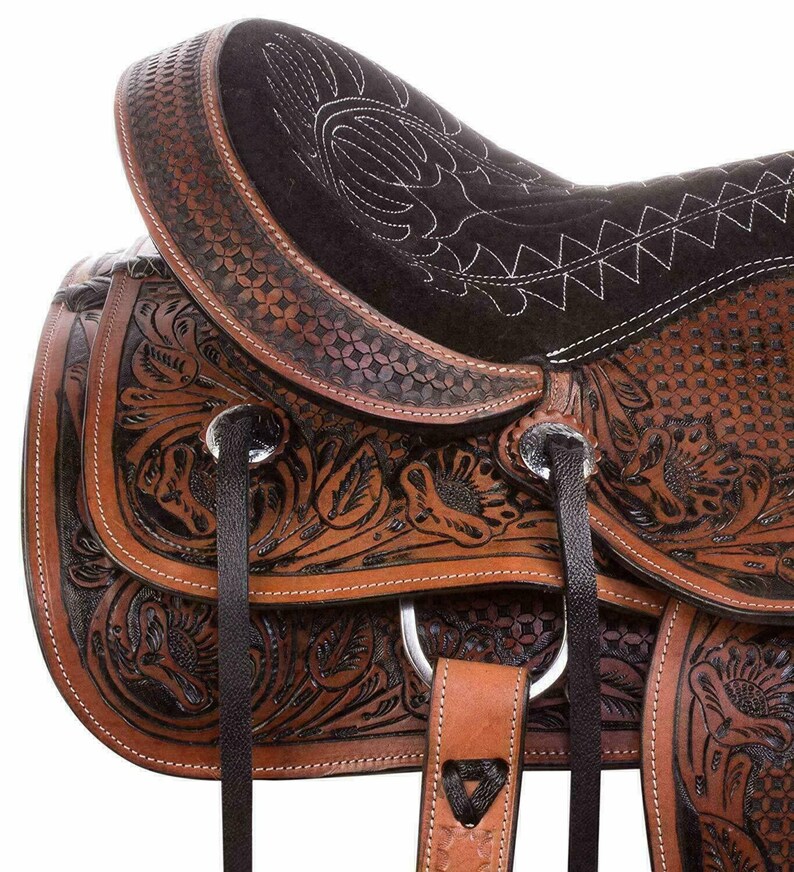 Western Leather Saddle Miniature Pony Horse Saddle Tack Etsy