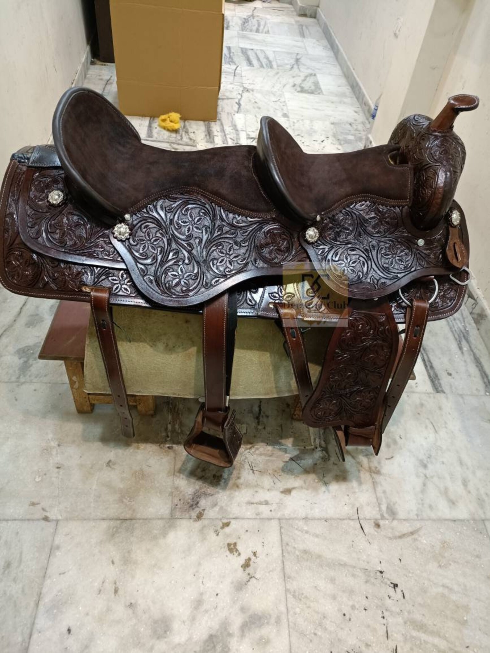 Double Seat Western Horse Leather Saddle All Size Free Etsy UK