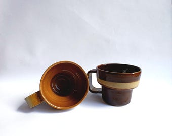 Tasse à anse chocolat (à droite) - Céramique