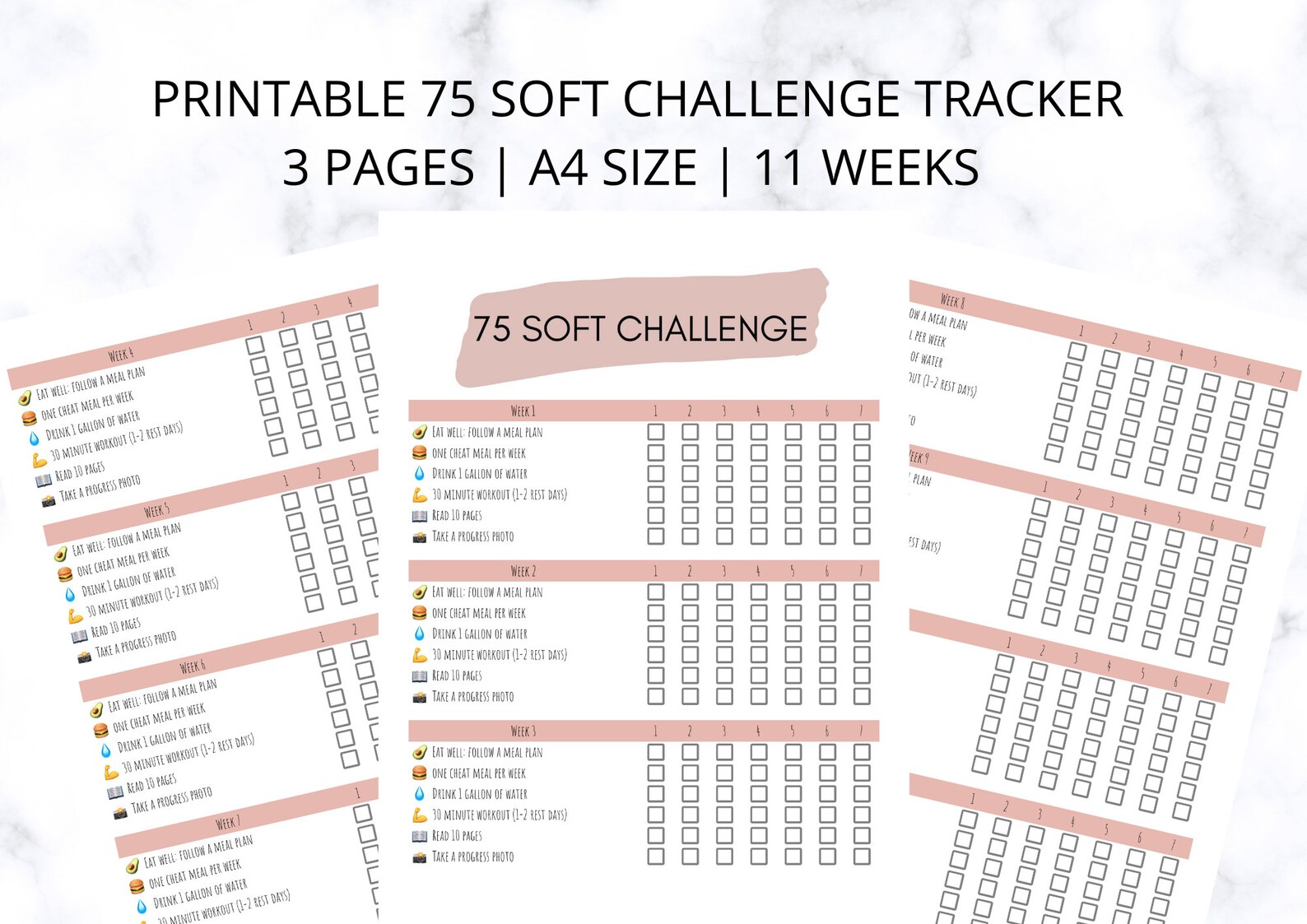 Checklist 75 Soft Challenge Printable Free