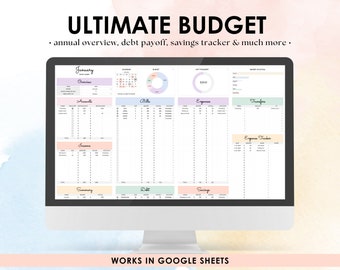 Ultimate Budget Spreadsheet Template for Google Sheets | Budget Planner