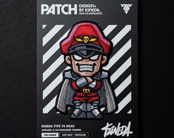 Naszywka Street Fighter Naszywka do prasowania Street Fighter - M. Bison Chibi Naszywka do prasowania Shadaloo Naszywka Psycho Power - DUŻA 4 cale wysokości