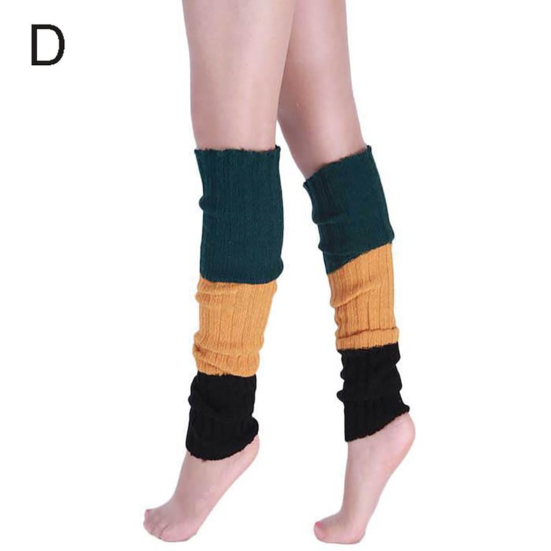 Boot Cuffs Winter Accessories Stitching Warm Socks Warm Gifts For Women Leg Warmers Over the Knee Socks Hand Knitted Wool Leg Warmers