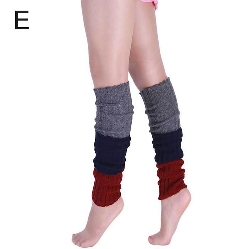 Boot Cuffs Winter Accessories Stitching Warm Socks Warm Gifts For Women Leg Warmers Over the Knee Socks Hand Knitted Wool Leg Warmers