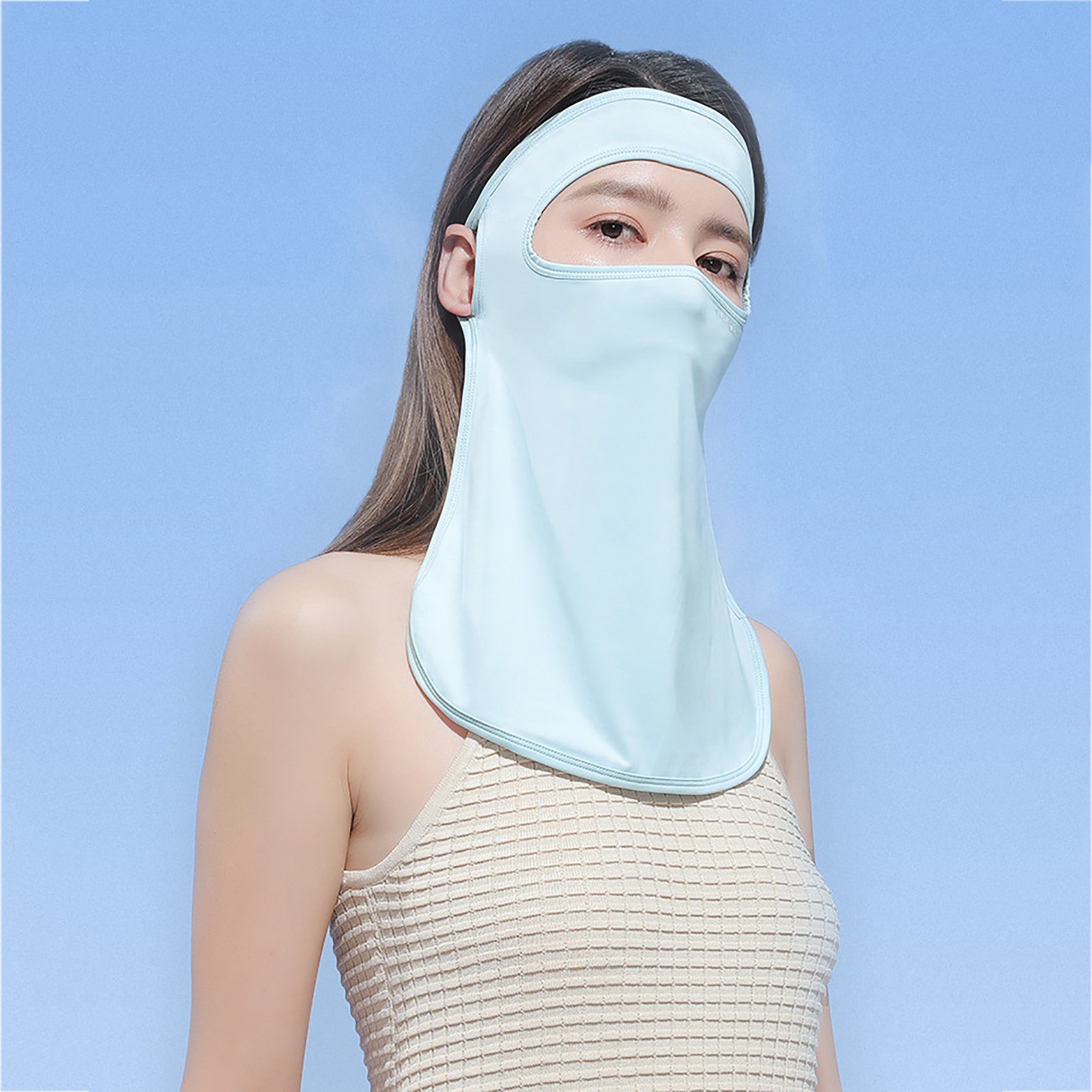 UV Protection Cooling Full Face Cover Summer Sun Protection Etsy
