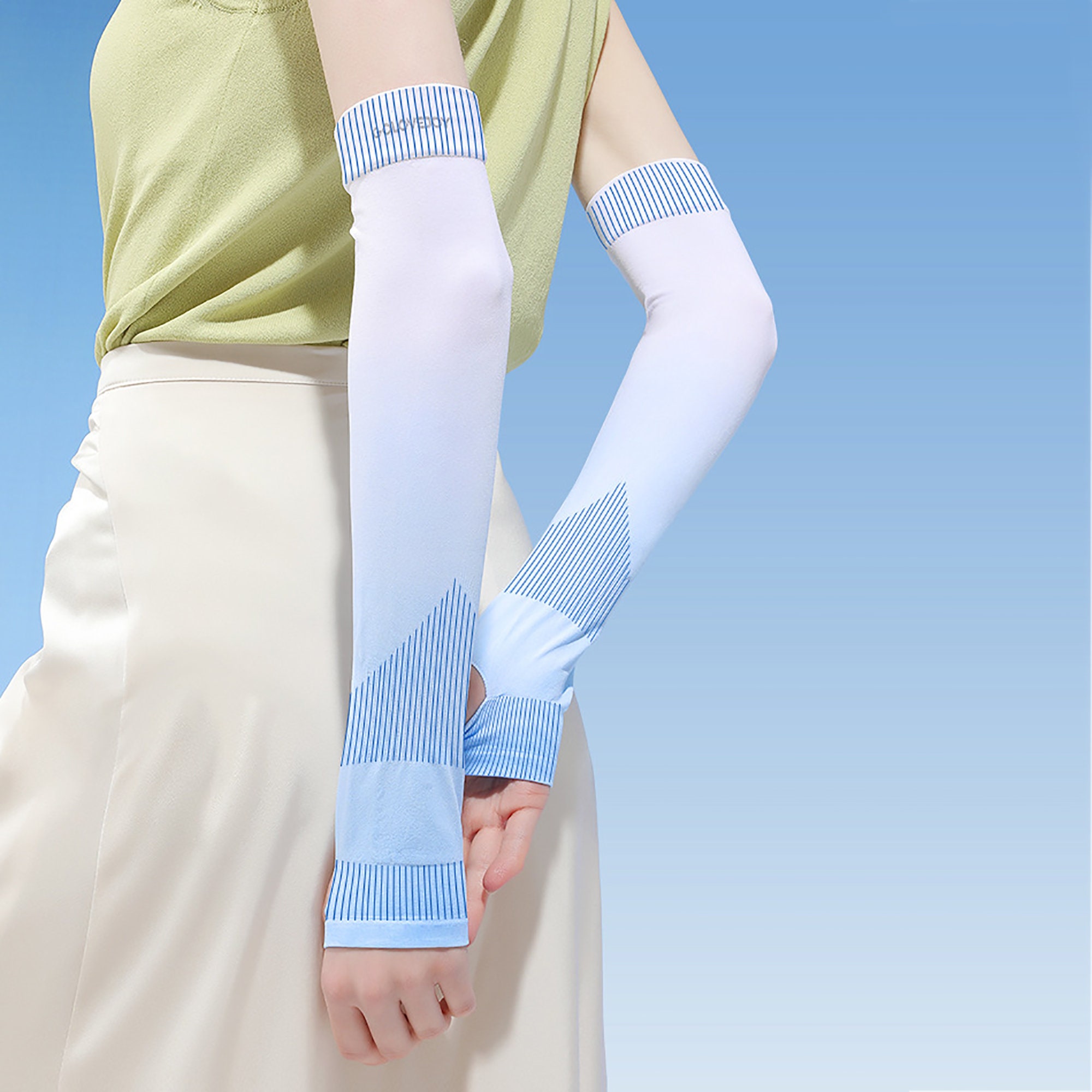 UV Protection Cooling Arm Sleeves Gradient Sunscreen Sleeves Etsy