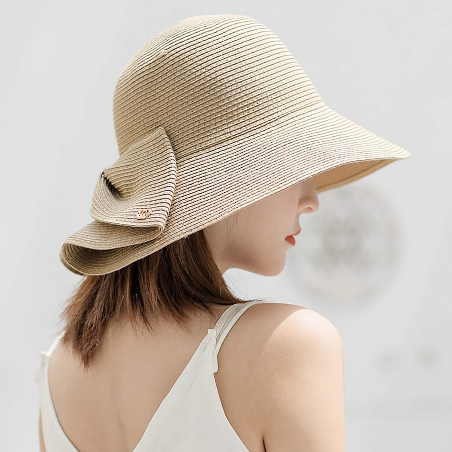 Women's Bow Straw Hat Picnic Hat Summer Sun Protection Etsy