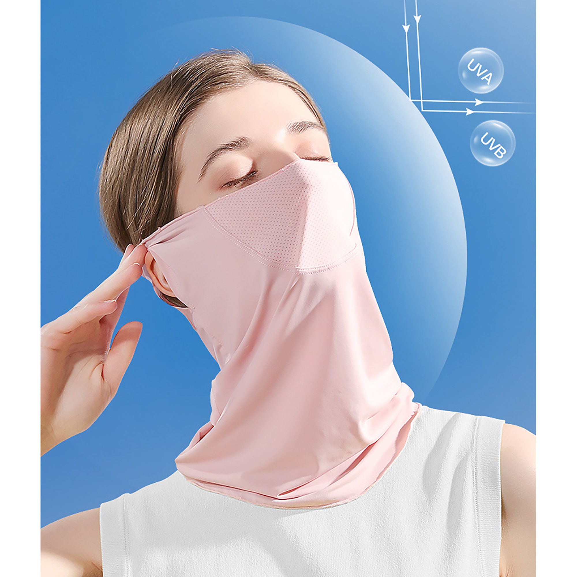 UV Protection Cooling Face Cover Sun Protection Breathable Etsy