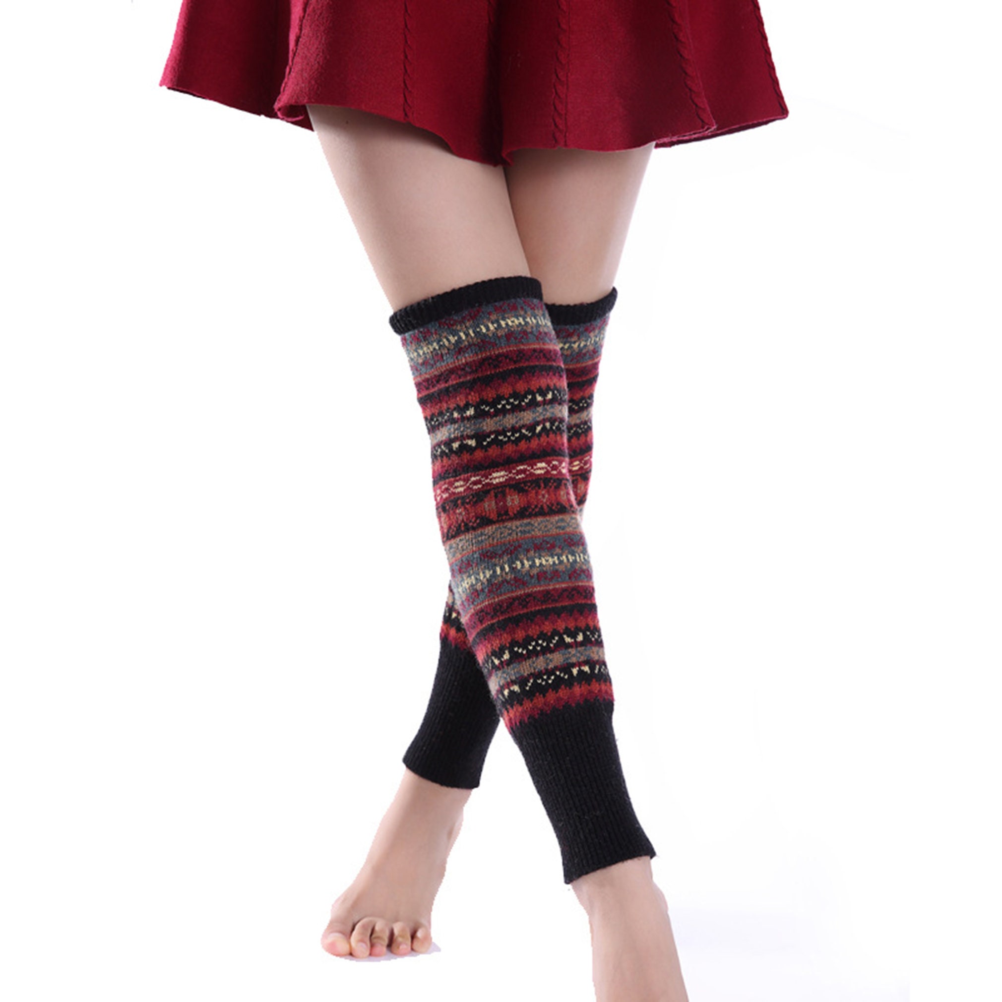 Knit Leg Warmers Thigh High SocksOver Knee Socks Chunky Wool Etsy