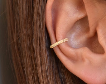 Ear Cuff No Piercing,Ear Cuff No Piercing Silver,Sterling Silver Ear Cuff Gold,Rose Gold Ear Cuff,Hoop CZ Ear Cuff,CZ Ear Conch,S925 Ear Cuf