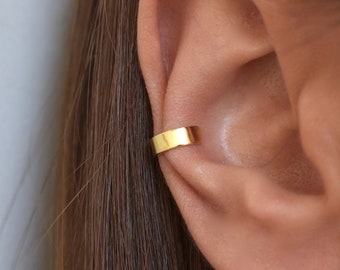 Wide Ear Cuff Gold,Wrap Earrings,S925 Ear Cuff,No Piercing Earring,Dainty Ear Conch Gold,Ear Cuff Sterling Silver,Cuff Earring,Wrap Earrings