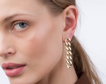 Silver Chain Earrings,Gold Chain Earrings,Dangle Earrings Silver,Silver Earrings,Chain Earrings,Chain shaped earrings,Drop Earrings S925