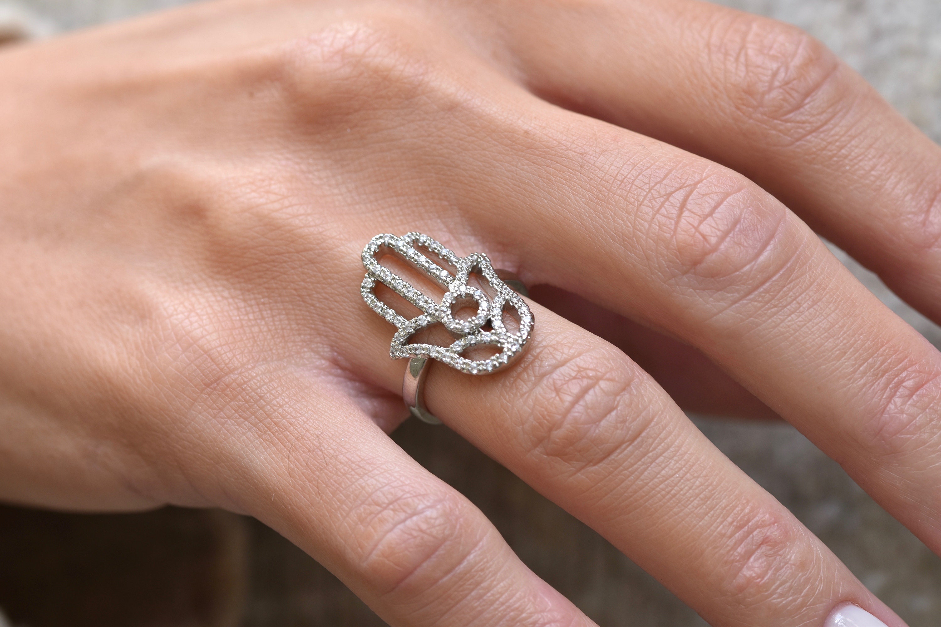 Hand of shop fatima ring