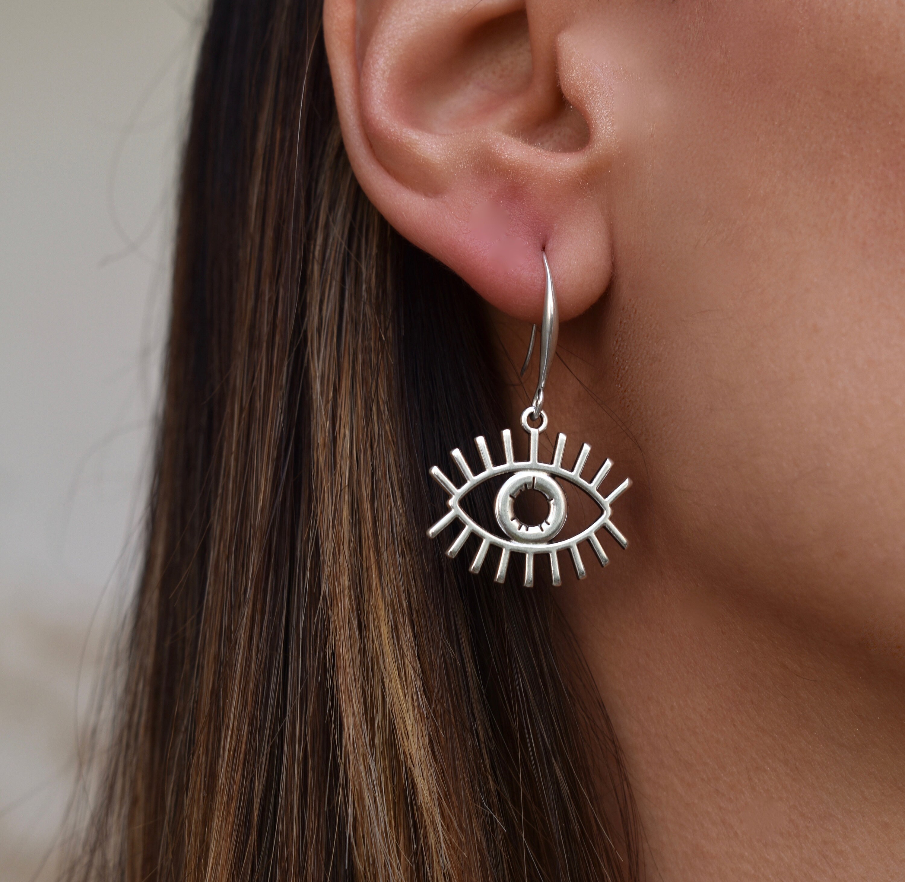 Etsy evil eye best sale earrings