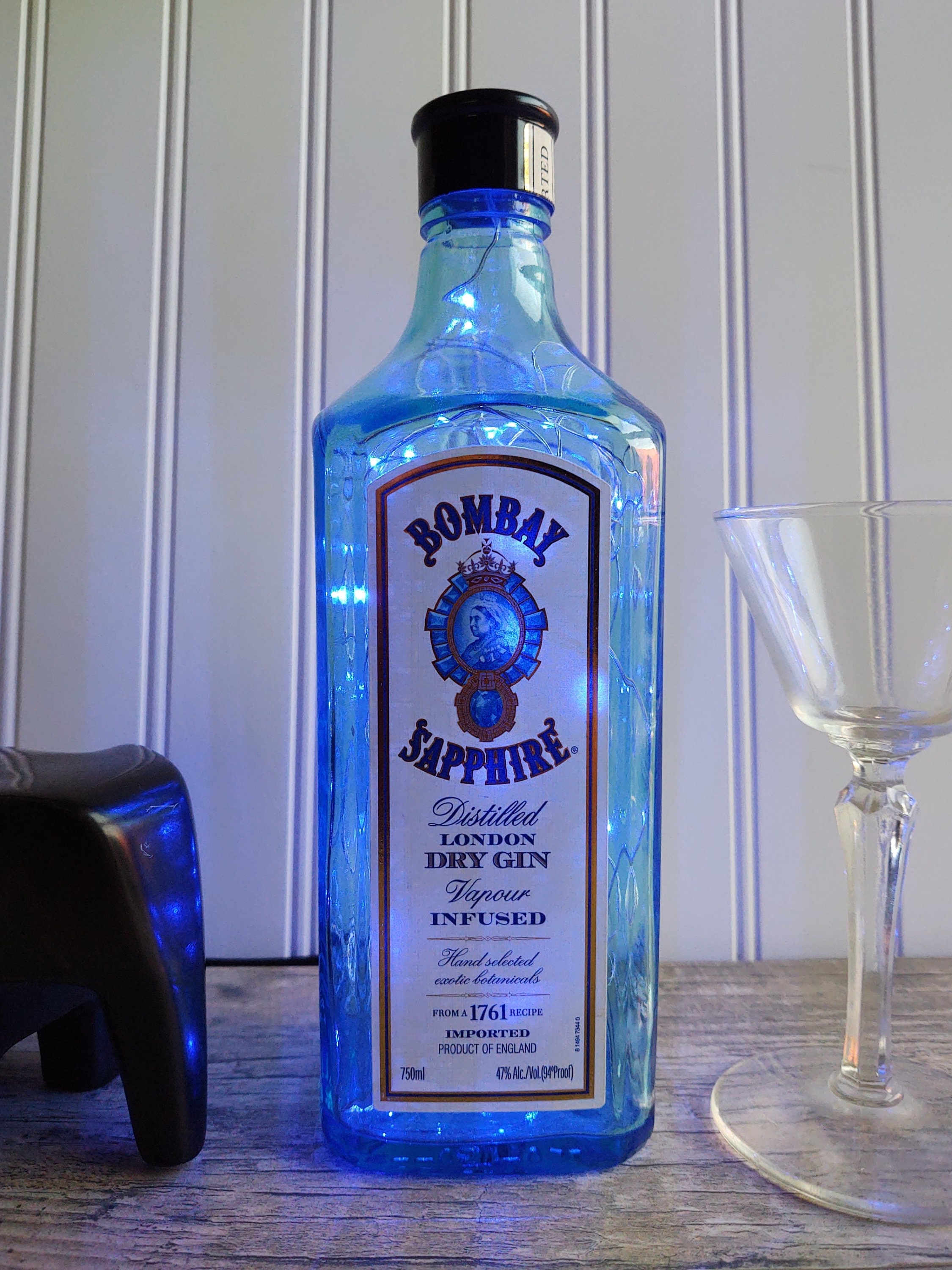 BOMBAY SAPPHIRE Gin LED Lamp Gin Bottle Light - Etsy