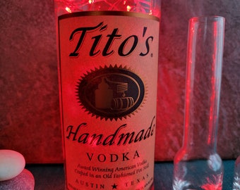 Tito's Vodka Bottle Lamp – LED Accent Light, Austin Texas