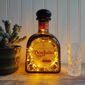 Don Julio Tequila LED Lamp - CHOOSE Light COLOR - Don Julio Reposado Tequila Bottle Lamp
