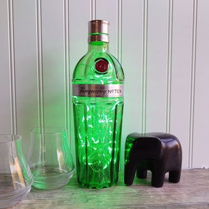 TANQUERAY No. Ten Gin Bottle LED Light - CHOOSE Light Color - Scotland Dry Gin Bottle Lamp