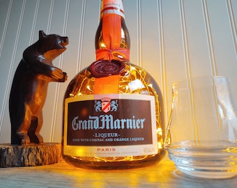 Lámpara de botella de Grand Marnier, luz LED para licor