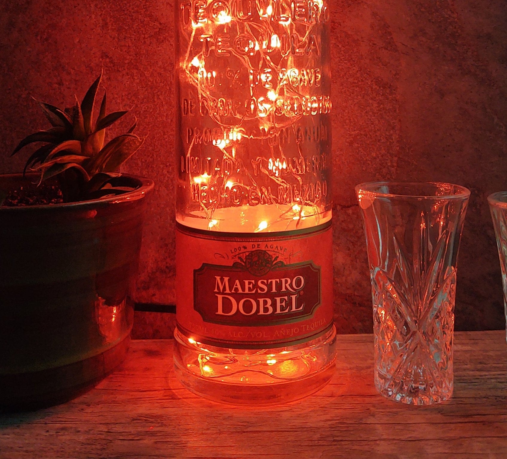 MAESTRO Dobel Tequila Bottle LED Lamp Choose Your Light Color Anejo