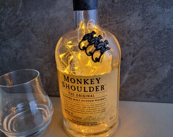 Lámpara LED de whisky MONKEY SHOULDER Blended Scotch Whisky - Elige tu color de luz